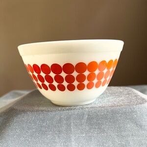 Vintage Pyrex orange dot bowl